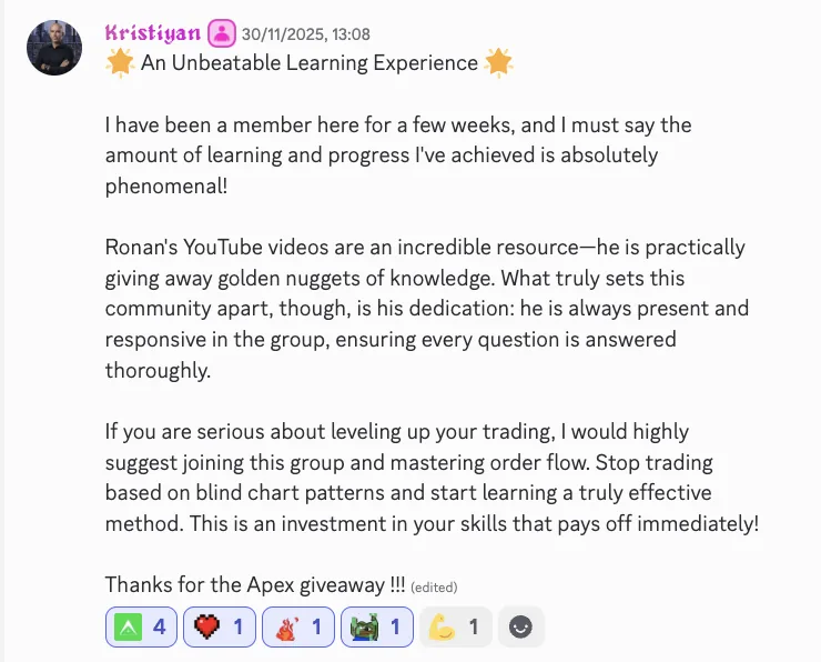 Discord testimonial screenshot