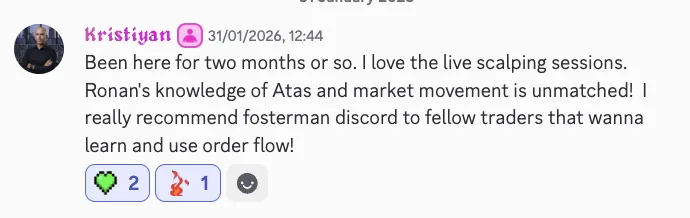 Discord testimonial screenshot